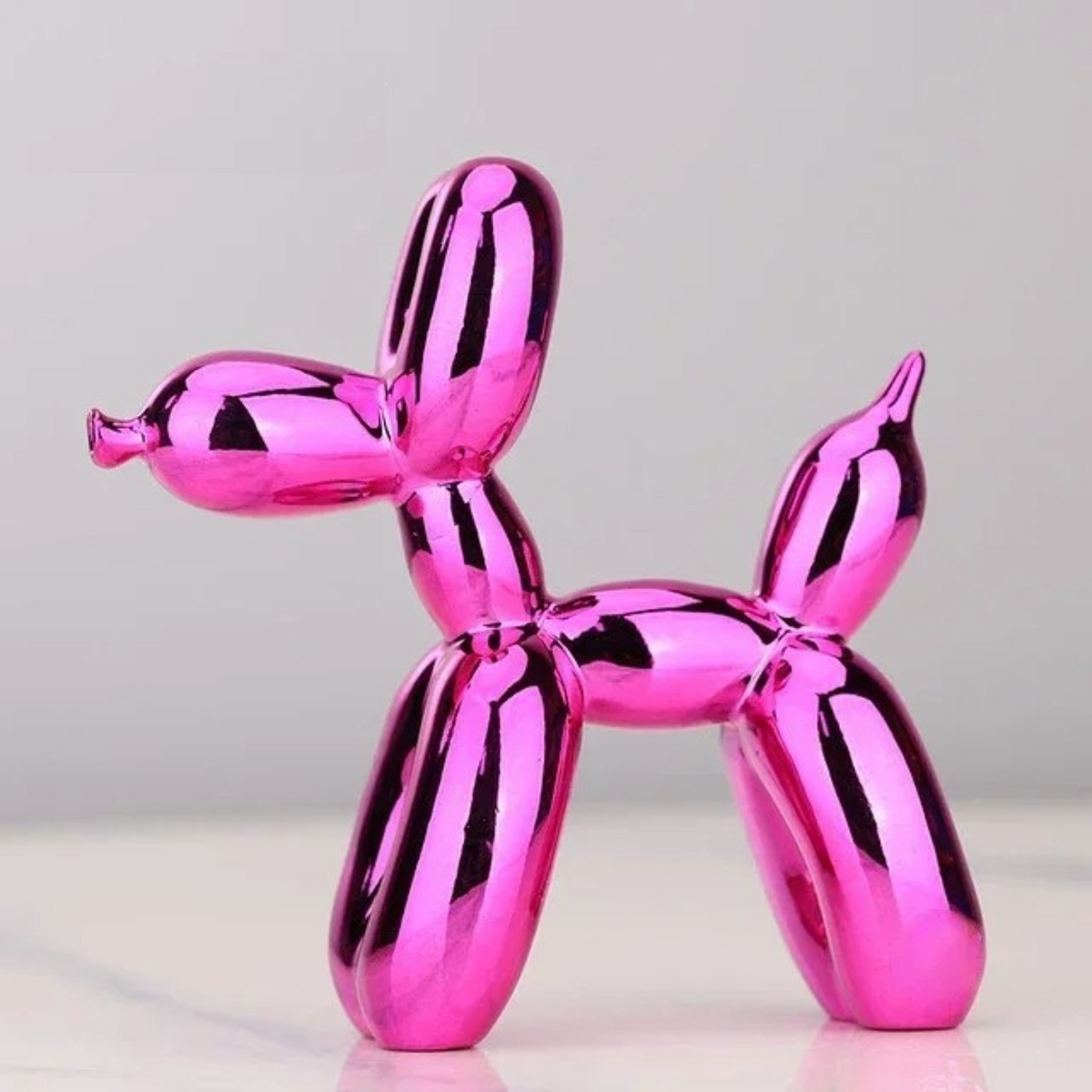 Resin Balloon Dog Sculpture – Modern Pop Art Figurine for Shelf, Desk & Home Decor in 3 Sizes