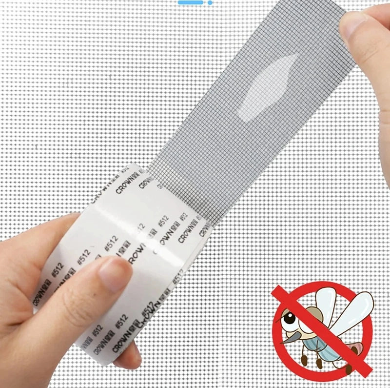 Screen Patch Tape Adhesive for Window & Door Mesh Tears Holes Rips 2-Pack Weatherproof Bug Barrier Indoor Outdoor