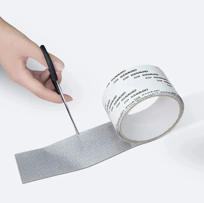 Screen Patch Tape Adhesive for Window & Door Mesh Tears Holes Rips 2-Pack Weatherproof Bug Barrier Indoor Outdoor