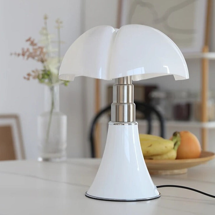 Sculptural Acrylic Touch-Dimmable LED Desk Lamp 19 in – Flower-Shaped Shade for Bedroom Nightstand, Living Room Side Table, Home Office Read