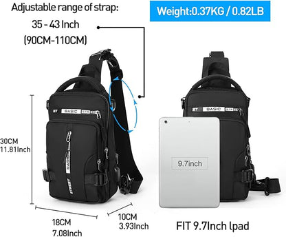 UrbanLite | Men's Sling Bag with Lightweight Design | Versatile Crossbody Backpack for Hiking and Travel