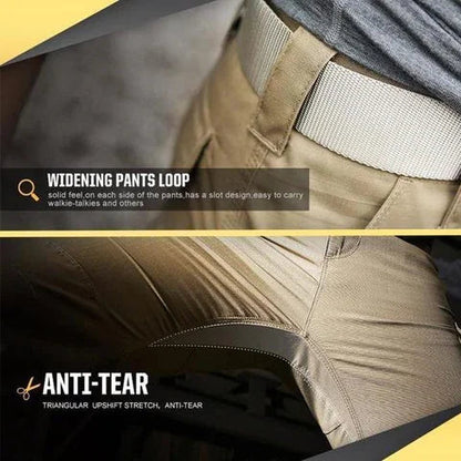 Urban Pro | Men's Black Cargo Pants with Waterproof Fabric | Multi-Pocket Design for Outdoor Adventures