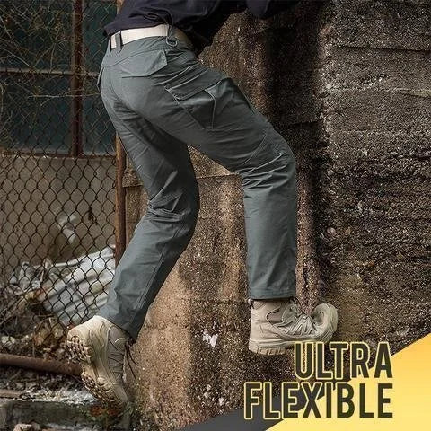 Urban Pro | Men's Black Cargo Pants with Waterproof Fabric | Multi-Pocket Design for Outdoor Adventures
