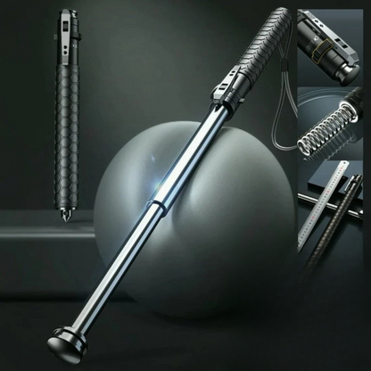 Walking Cane for Self Defense, Automatic Walking Stick with Spring Loaded Quick Deploy Grip, Tactical Hiking Stick