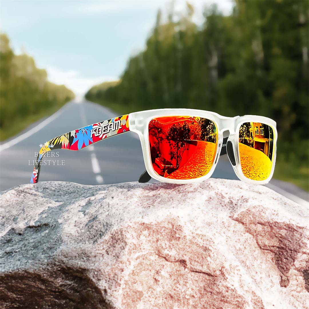 Motorcycle Riding Sunglasses – Glare Blocking Anti-Blue Light Eyewear for Bikers & Commuters | UV400 Shield