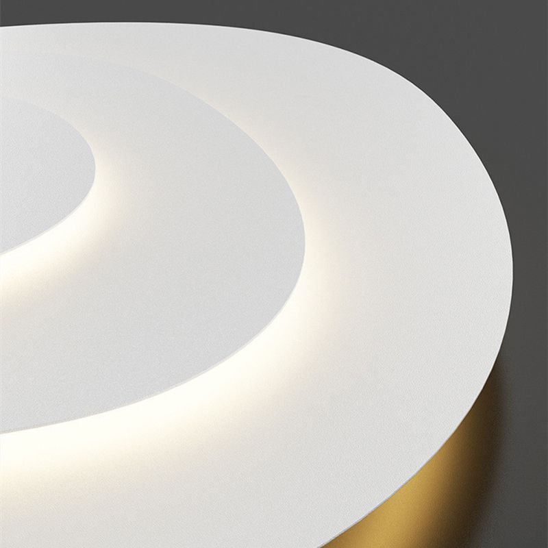 LED Flush Mount Ceiling Light 43 in White Metal Three-Disc Organic Shape Dimmable for Living Room Bedroom Dining Room Contemporary Home Ligh