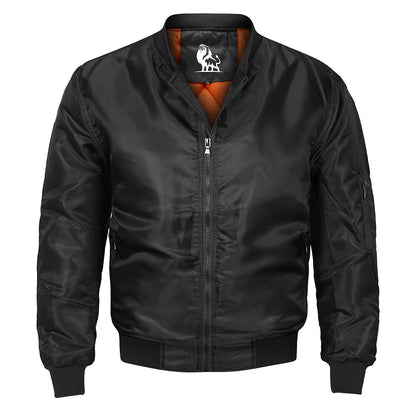 Premium Polyester Bomber Jacket – Water-Resistant Outerwear for Men – Lightweight Flight Jacket with Abrasion-Proof Coating