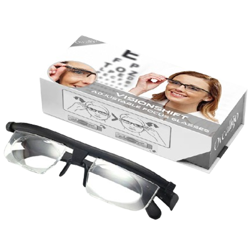 Adjustable Focus Reading Glasses with Dial Control for Near and Distance Vision, Variable Strength Eyewear for Men and Women