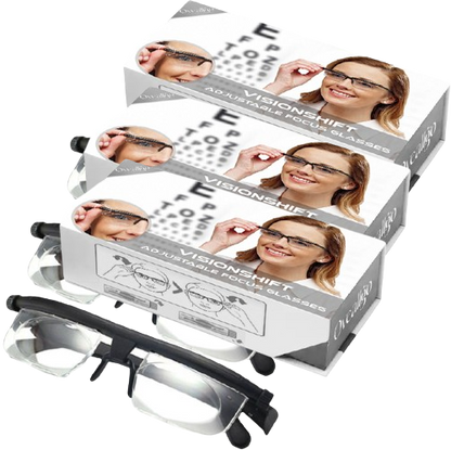 Adjustable Focus Reading Glasses with Dial Control for Near and Distance Vision, Variable Strength Eyewear for Men and Women