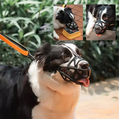 Breathable Safety Muzzle for Dogs – Adjustable Straps, Lightweight Mesh, Panting-Friendly Design for Training & Outdoor Walks