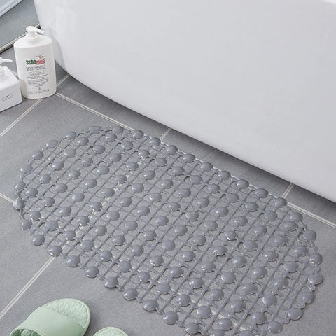 Velo Shower Mat - Non-Slip PVC with Suction Cups, Quick Drain Design