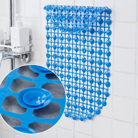 Velo Shower Mat - Non-Slip PVC with Suction Cups, Quick Drain Design