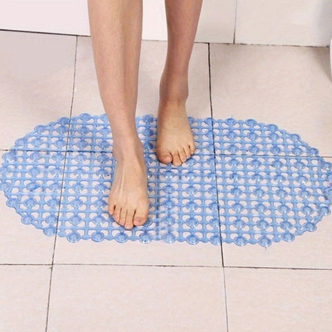 Velo Shower Mat - Non-Slip PVC with Suction Cups, Quick Drain Design