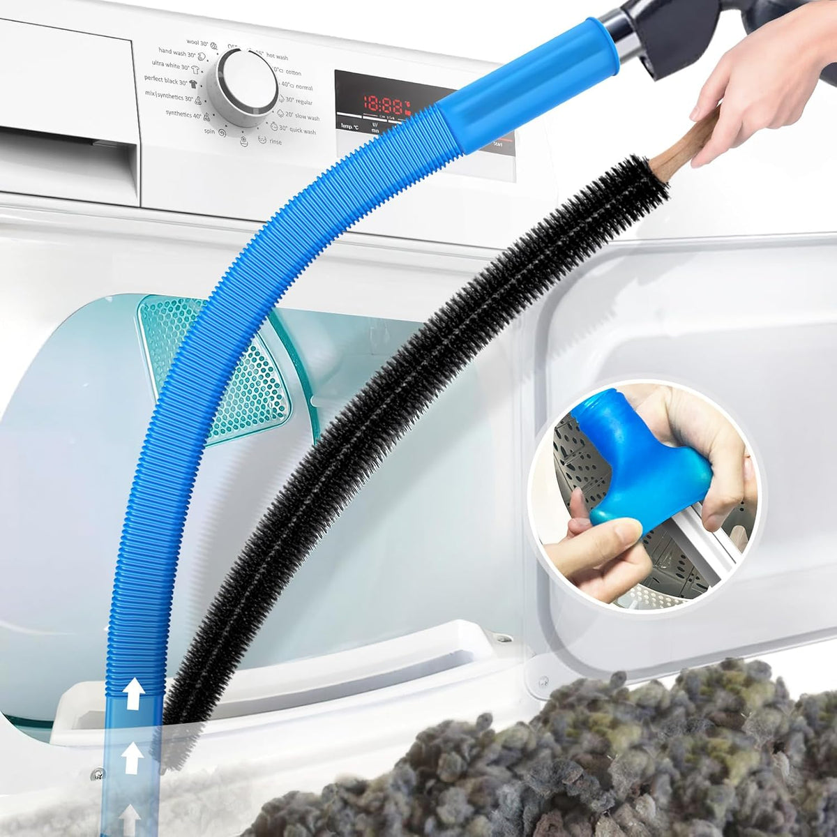 Lint Eliminator | Flexible Dryer Vent Cleaning Tool with Extended Reach | Efficient Lint Removal for Peak Dryer Performance