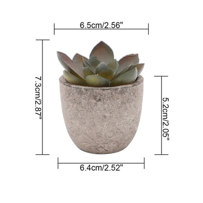 Verdea Artificial Succulent Plant - Realistic Faux Greenery, Rustic Pot