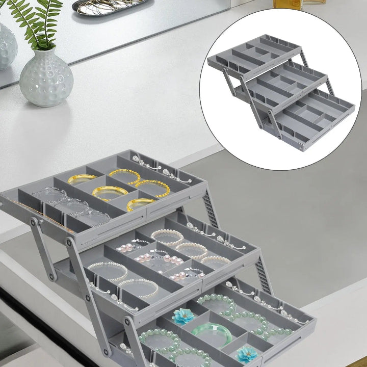 Versatile 3-Tier Drawer Organizer with Adjustable Dividers | Space-Saving Solution for Clutter-Free Living