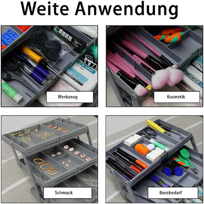 Versatile 3-Tier Drawer Organizer with Adjustable Dividers | Space-Saving Solution for Clutter-Free Living