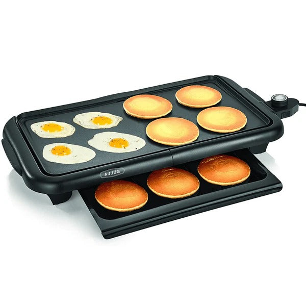 Versatile Electric Griddle | 24-Inch Cooking Surface with Adjustable Temperature for Effortless Meal Preparation
