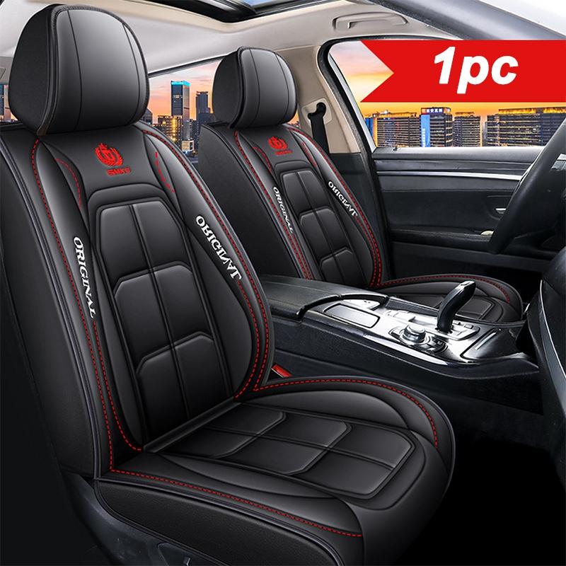 Car Seat Covers for Front Seats, Faux Leather Car Seat Cover with Padded Foam Core, Universal Auto Seat Cover