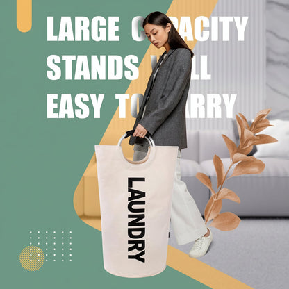 Versatile Foldable Laundry Hamper | Waterproof Fabric with 90L Capacity | Space-Saving Design for Organized Laundry