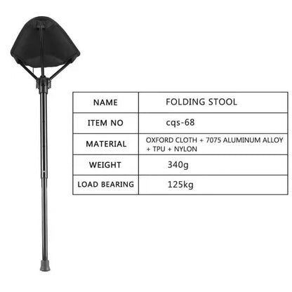Versatile Folding Camping Stool with Adjustable Height & Lightweight Design for Outdoor Comfort