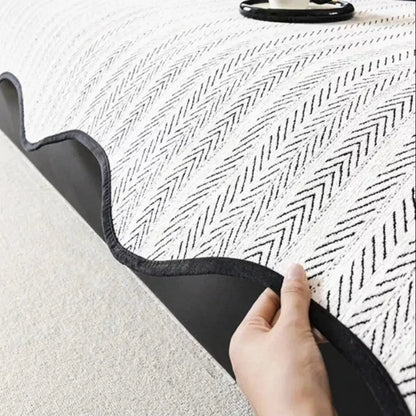 Ortekor Versatile Herringbone Sofa Cover with Scallop Edge for All-Season Protection