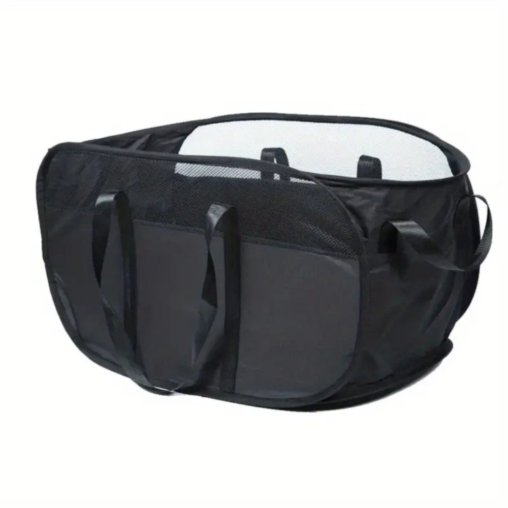Versatile Pop-Up Laundry Basket with Breathable Mesh Panels for Easy Carrying