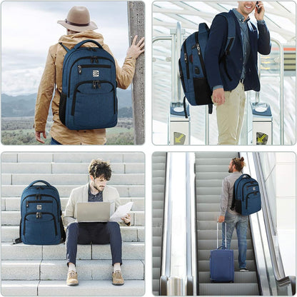 Laptop Backpacks for Men and Women, Anti Theft Backpack with USB Charging Port, Durable Backpack for Travel and Work