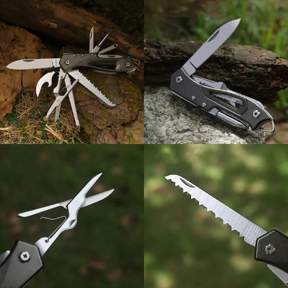 Versatile Swiss Knife | Compact Stainless Steel Tool with Multiple Functions | Essential Outdoor Companion for Adventures