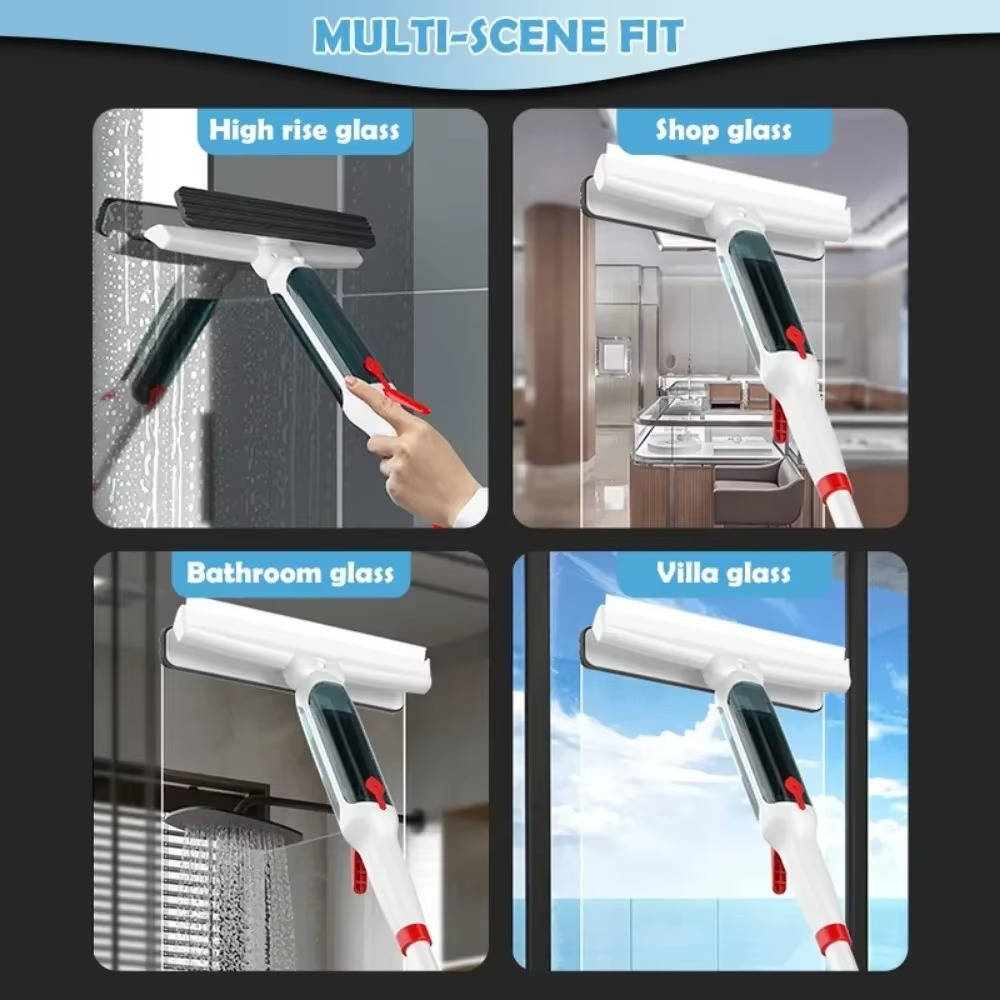 Versatile Telescopic Window Cleaner with Ergonomic Handle | Adjustable Reach for Streak-Free Shine