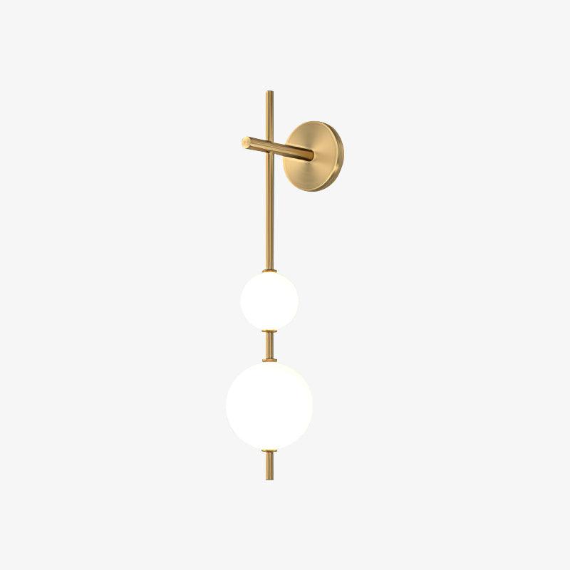 LED Globe Sconce Hardwired Wall Mount Fixture 26 Inch Brass Finish Sphere Shade Lighting for Bedroom Bath Hallway Reading Nook Accent Indoor