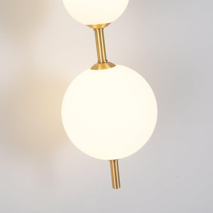 LED Globe Sconce Hardwired Wall Mount Fixture 26 Inch Brass Finish Sphere Shade Lighting for Bedroom Bath Hallway Reading Nook Accent Indoor