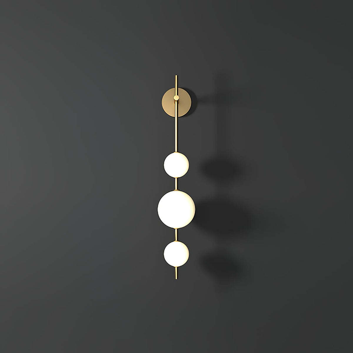 LED Globe Sconce Hardwired Wall Mount Fixture 26 Inch Brass Finish Sphere Shade Lighting for Bedroom Bath Hallway Reading Nook Accent Indoor