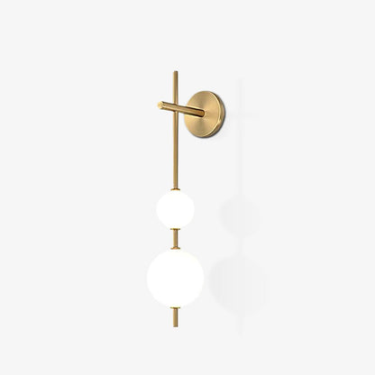 LED Globe Sconce Hardwired Wall Mount Fixture 26 Inch Brass Finish Sphere Shade Lighting for Bedroom Bath Hallway Reading Nook Accent Indoor