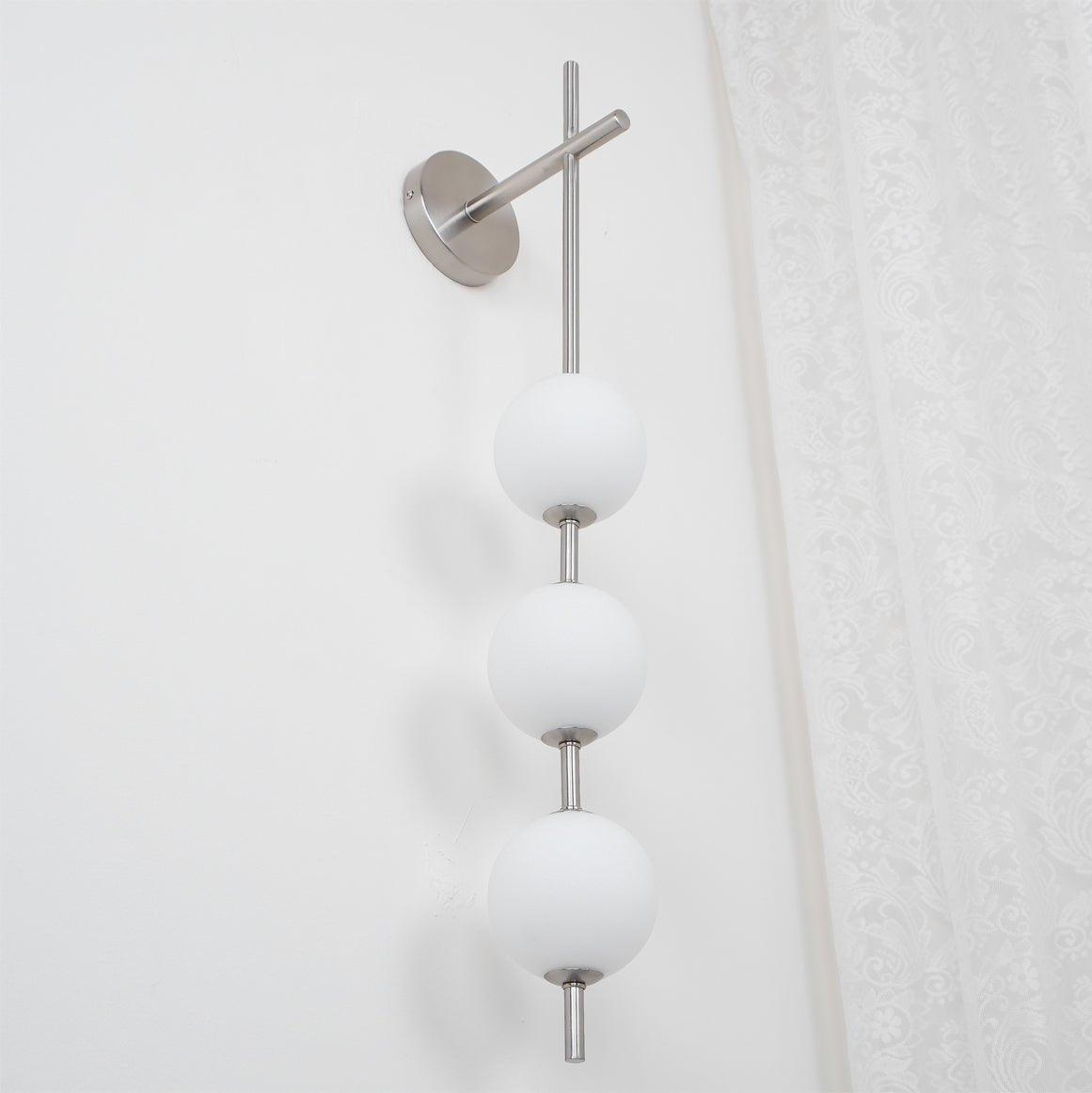 LED Globe Sconce Hardwired Wall Mount Fixture 26 Inch Brass Finish Sphere Shade Lighting for Bedroom Bath Hallway Reading Nook Accent Indoor