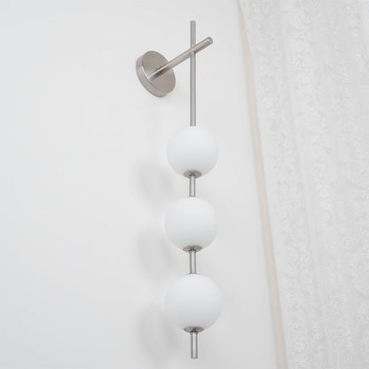 LED Globe Sconce Hardwired Wall Mount Fixture 26 Inch Brass Finish Sphere Shade Lighting for Bedroom Bath Hallway Reading Nook Accent Indoor