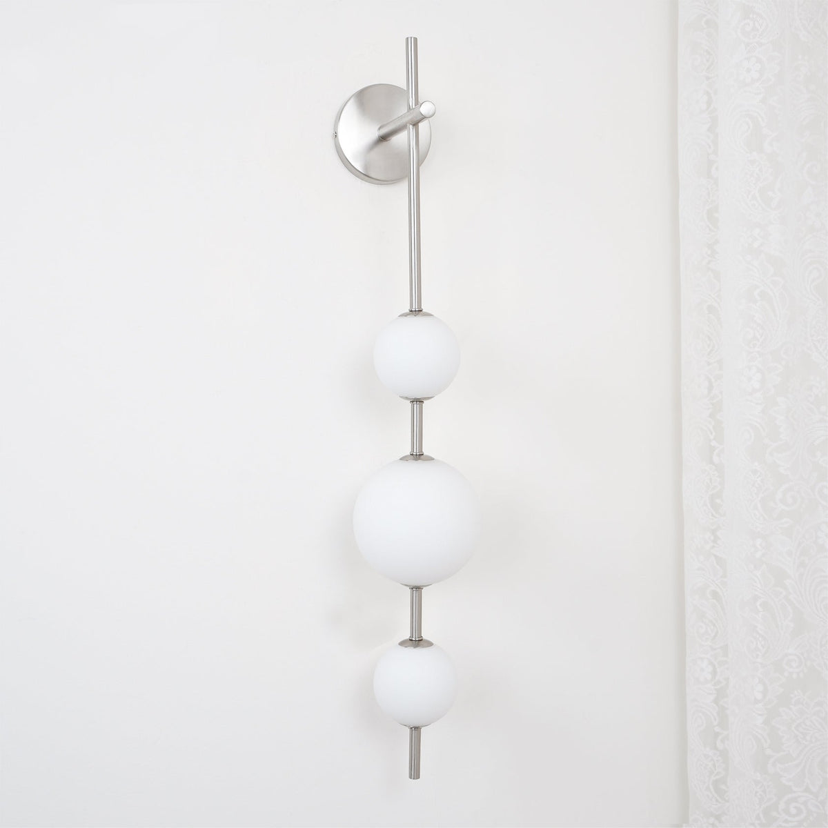 LED Globe Sconce Hardwired Wall Mount Fixture 26 Inch Brass Finish Sphere Shade Lighting for Bedroom Bath Hallway Reading Nook Accent Indoor