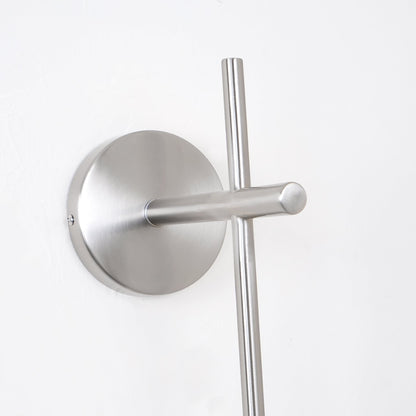 LED Globe Sconce Hardwired Wall Mount Fixture 26 Inch Brass Finish Sphere Shade Lighting for Bedroom Bath Hallway Reading Nook Accent Indoor