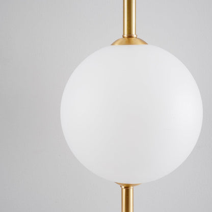 LED Globe Sconce Hardwired Wall Mount Fixture 26 Inch Brass Finish Sphere Shade Lighting for Bedroom Bath Hallway Reading Nook Accent Indoor