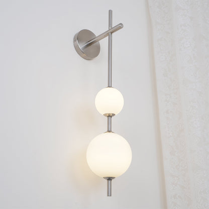 LED Globe Sconce Hardwired Wall Mount Fixture 26 Inch Brass Finish Sphere Shade Lighting for Bedroom Bath Hallway Reading Nook Accent Indoor
