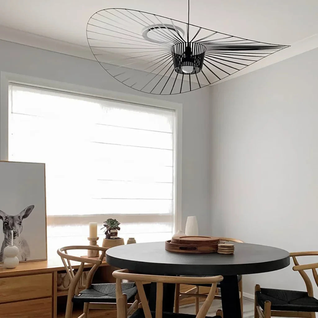 Adjustable Hanging Light Metal & Fabric for Dining Table Kitchen Island Modern Ceiling Fixture E27 Socket Wide Shade Contemporary Home Decor