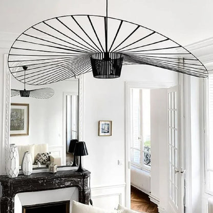 Sculptural Suspended Fixture with Adjustable Drop 59 in Diameter for Dining Tables & Open Floor Plans Kitchen Islands Modern Statement Overh