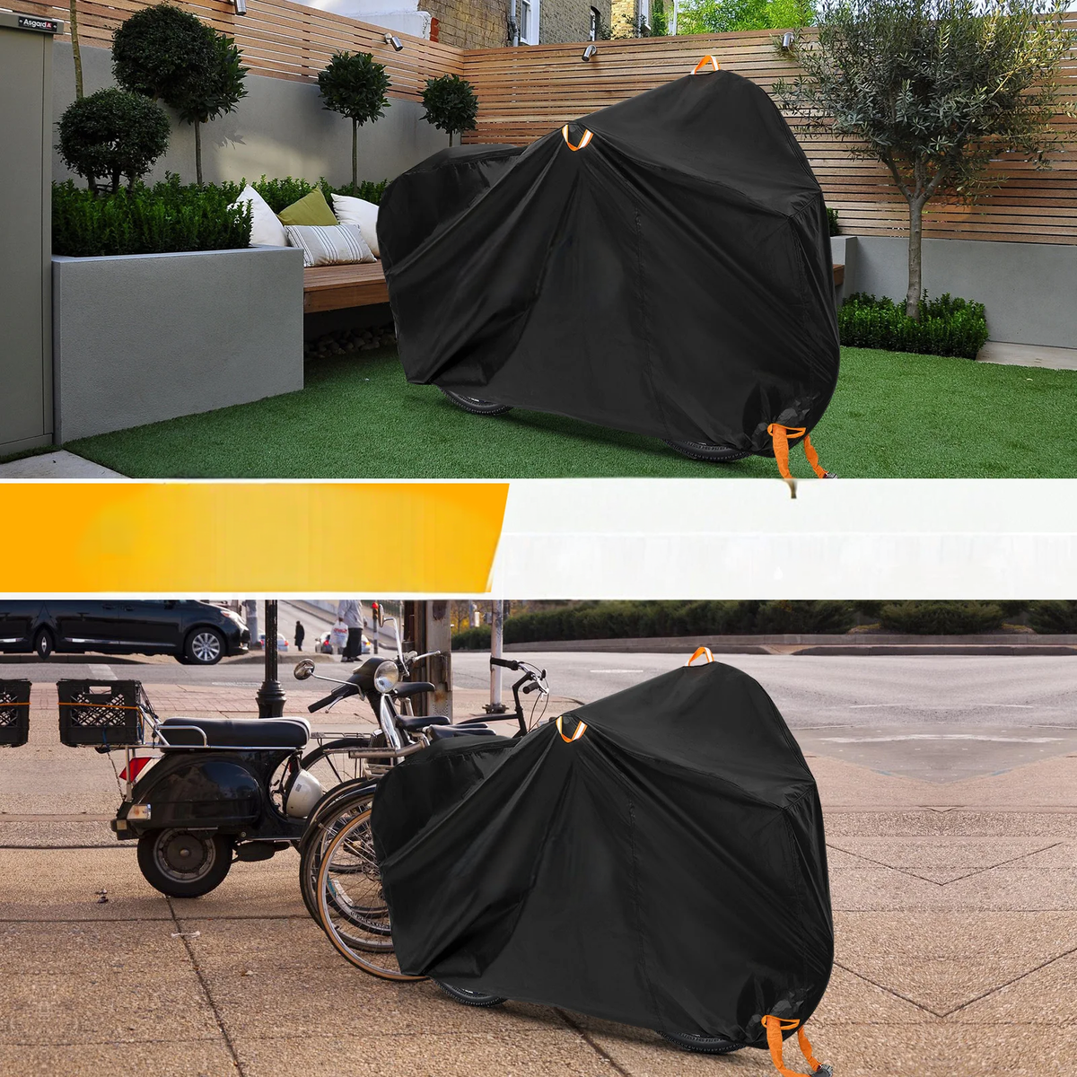 Vespera Bike Cover - Waterproof Oxford Fabric, Reflective Safety