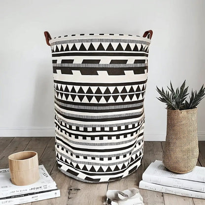 Vero Laundry Hamper - Foldable Tribal Pattern, Large Capacity