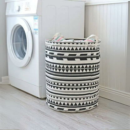 Vero Laundry Hamper - Foldable Tribal Pattern, Large Capacity