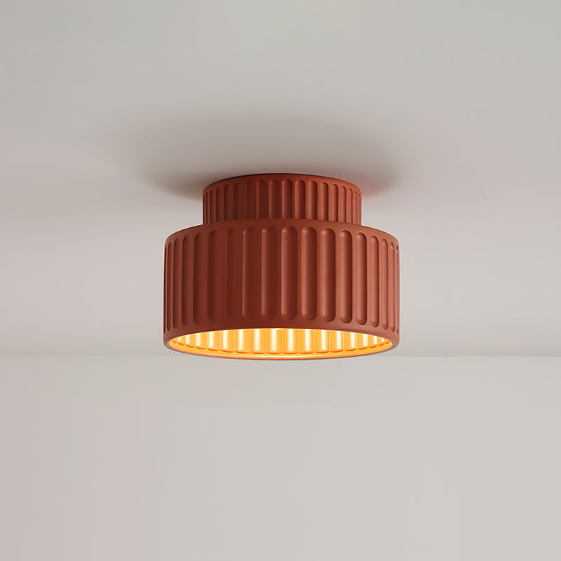 Flush Mount Resin Ceiling Light 10 in White for Low Ceilings Kitchen Hallway Bedroom Dining Room Compact Overhead Fixture E26 Socket