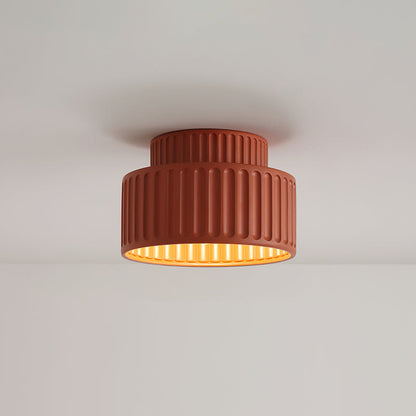 Flush Mount Resin Ceiling Light 10 in White for Low Ceilings Kitchen Hallway Bedroom Dining Room Compact Overhead Fixture E26 Socket