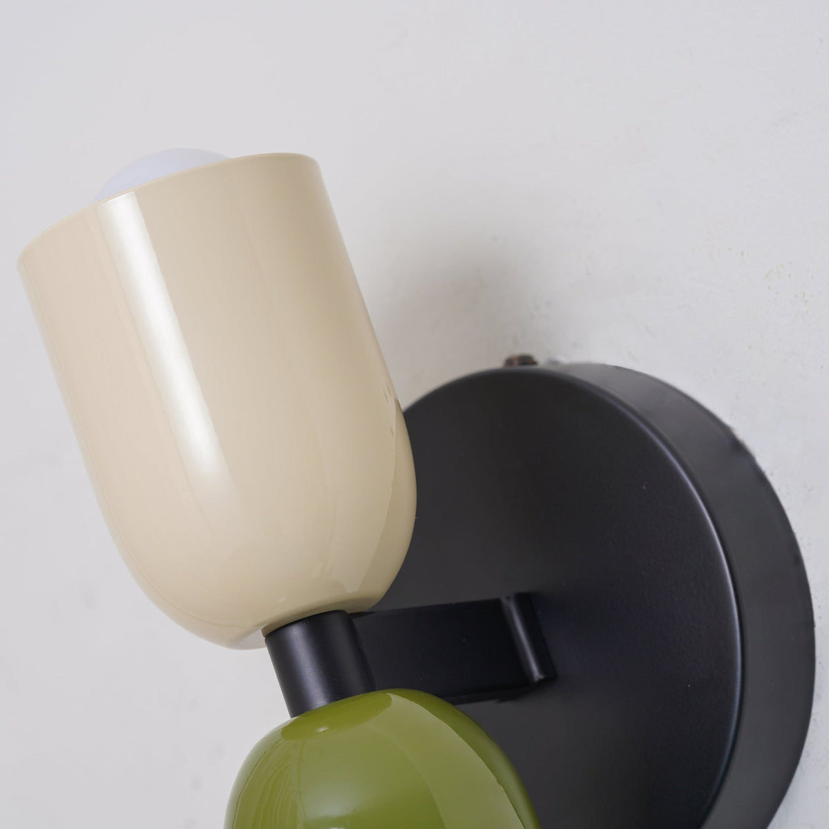 Glass Sconce Dual-Direction Fixture Green 4.7 in Contemporary Bedside Hallway Uplighter Downlighter for Home Apartment Lounge Passage Ambien