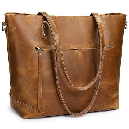 Ortekor Vintage Collection | Leather Tote Bag with Adjustable Strap | Spacious Design for Everyday Elegance
