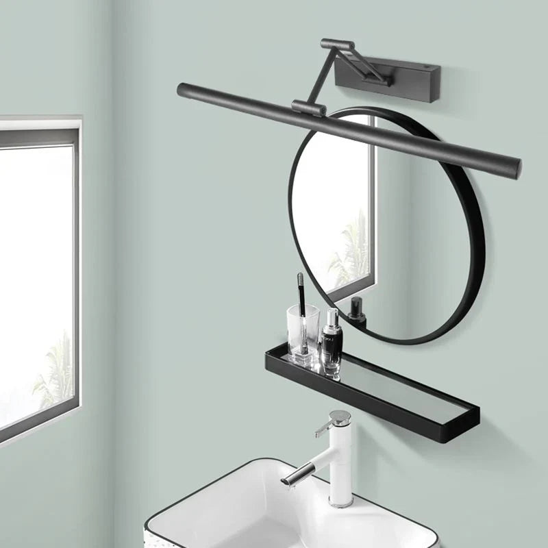 Adjustable LED Vanity Light 12 Inch Three Color Modes Metal Black White Mirror Bathroom Sconce Powder Room Lighting Fixture Makeup Grooming